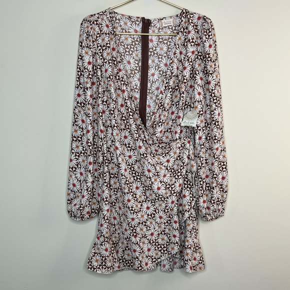 Altar’d State Brown Floral Dress, Large - Picture 1 of 6